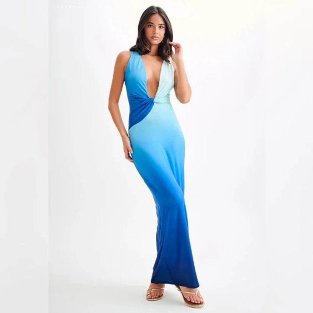 Meshki Ocean Blue Ombre Maxi Dress